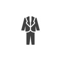 Wedding men`s suit vector icon Royalty Free Stock Photo