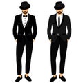 Wedding mens suit and tuxedo. Gentleman. Collection. The groom. Royalty Free Stock Photo