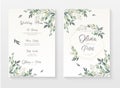 Wedding menu invitation document template