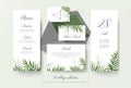 Wedding menu, label, place card, details, table number cards flo