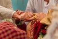The wedding moments of Indian. Royalty Free Stock Photo