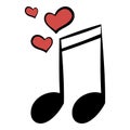 Wedding music icon cartoon Royalty Free Stock Photo