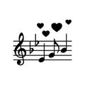 Wedding music simple icon