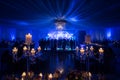 Wedding at night decoration and iluminacion