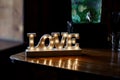 Shining LOVE letters decoration