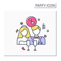 Wedding party color icon Royalty Free Stock Photo