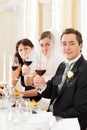 Wedding party at dinner Royalty Free Stock Photo