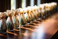 wedding party favors neatly placed in a row Royalty Free Stock Photo