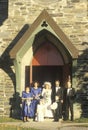 A wedding party in front of Trinity Parish Church, Route 169, CT