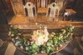 Wedding party Table in a Barn Royalty Free Stock Photo
