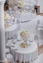 Wedding party table decorations Royalty Free Stock Photo