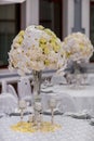 Wedding party table decorations Royalty Free Stock Photo