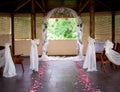 Wedding Path Rose Petals Royalty Free Stock Photo