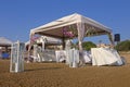 Wedding pavilion on a beach Royalty Free Stock Photo