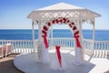 Wedding pavilion by the sea Royalty Free Stock Photo