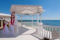 Wedding pavilion by the sea Royalty Free Stock Photo