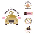 Wedding photo or event agency logo badge camera photographer vintage template illustration.