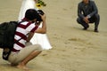 Wedding photo shoot at beach