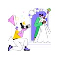 Wedding photographer isolated cartoon vector illustrations. Royalty Free Stock Photo