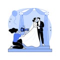 Wedding photographer isolated cartoon vector illustrations. Royalty Free Stock Photo