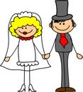 Wedding picture vector Royalty Free Stock Photo