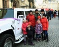 Wedding at the picturesque old town square, Prague, Czech Republic Royalty Free Stock Photo