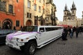 Wedding at the picturesque old town square, Prague, Czech Republic Royalty Free Stock Photo