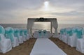 Wedding place on the beach. Royalty Free Stock Photo