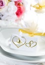Wedding place setting Royalty Free Stock Photo