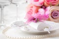 Wedding place setting Royalty Free Stock Photo