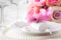 Wedding place setting Royalty Free Stock Photo