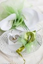 Wedding place setting Royalty Free Stock Photo