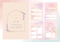 Flat design, minimalist modern wedding planner kit collection Royalty Free Stock Photo