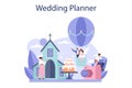 Wedding planner concept. Professional organizer planning wedding Royalty Free Stock Photo