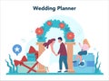 Wedding planner concept. Professional organizer planning wedding Royalty Free Stock Photo