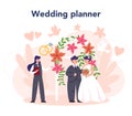 Wedding planner concept. Professional organizer planning wedding Royalty Free Stock Photo