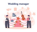 Wedding planner concept. Professional organizer planning wedding Royalty Free Stock Photo