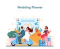Wedding planner concept. Professional organizer planning wedding event Royalty Free Stock Photo