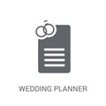 wedding planner icon. Trendy wedding planner logo concept on white background from Birthday party and wedding collection Royalty Free Stock Photo