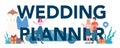 Wedding planner typographic header concept. Professional organizer Royalty Free Stock Photo
