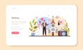 Wedding planner web banner or landing page. Professional organizer Royalty Free Stock Photo