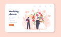 Wedding planner web banner or landing page. Professional Royalty Free Stock Photo