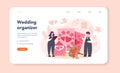 Wedding planner web banner or landing page. Professional Royalty Free Stock Photo