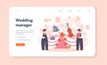 Wedding planner web banner or landing page. Professional Royalty Free Stock Photo