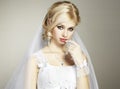 Wedding portrait of beautiful young bride