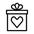 Wedding Present Thick Line Icon