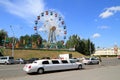 Wedding procession near the city Park in the Russian city of Bar Royalty Free Stock Photo