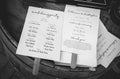 Wedding programs. Royalty Free Stock Photo
