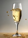 wedding realism champagne splash closeup. Royalty Free Stock Photo