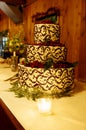 Wedding reception cake Royalty Free Stock Photo